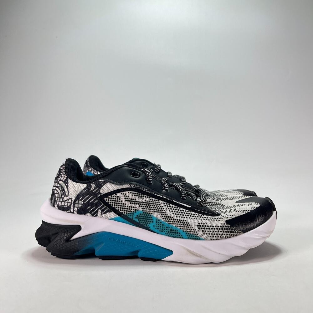Under Armour Charged Scramjet 4 Black White Blue Running Shoes Youth Size 5.5Y